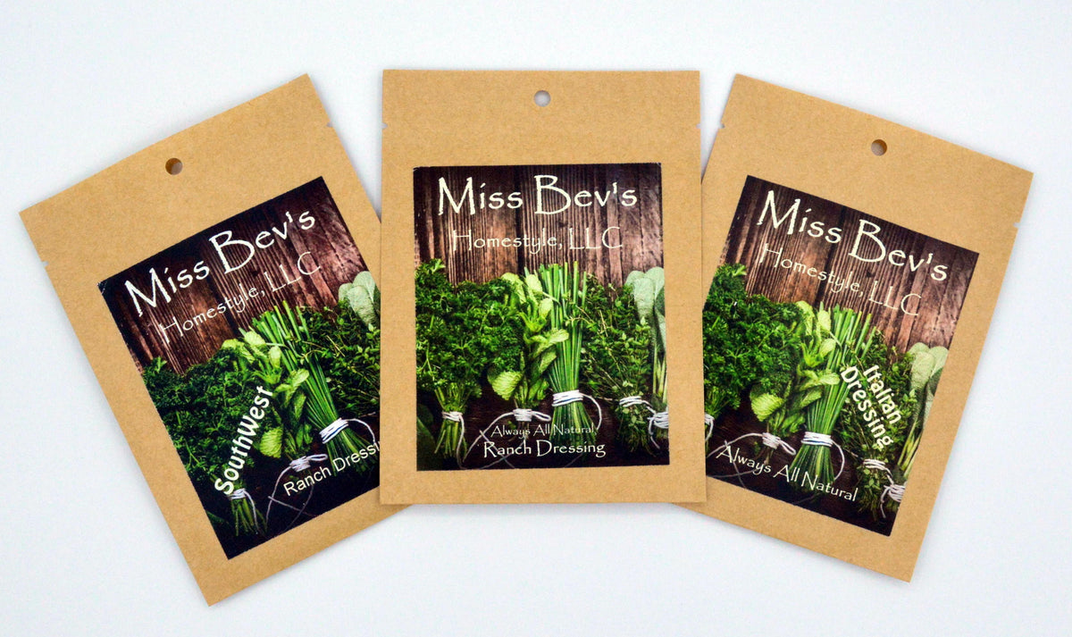 Dressing, Dip & Spice Mixes – Miss Bev's Homestyle, LLC